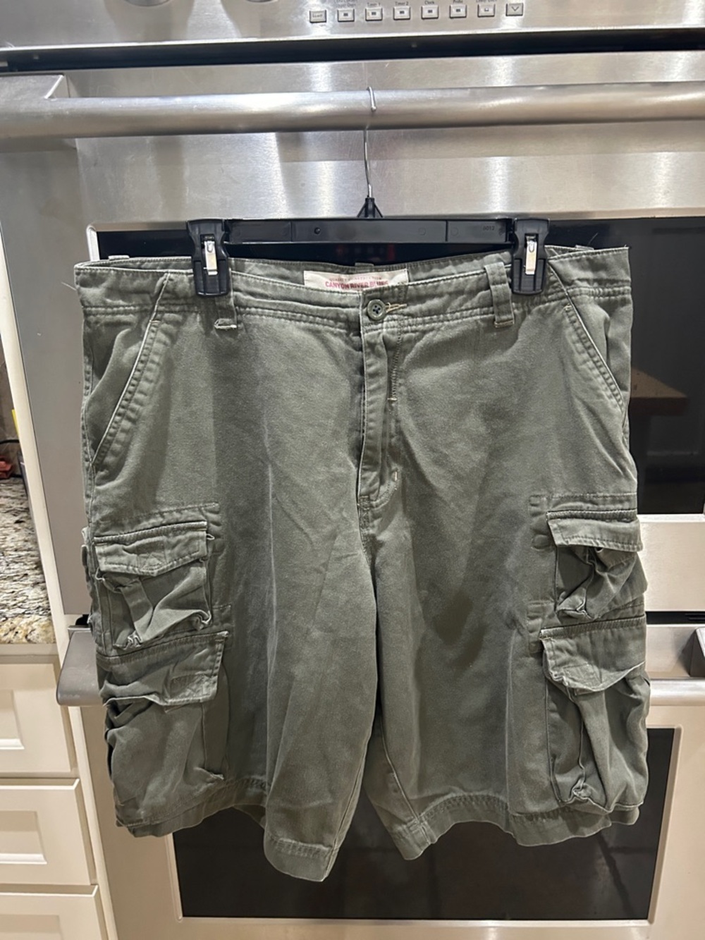 Canyon River Blues Olive Cargo Shorts with Multi Pockets